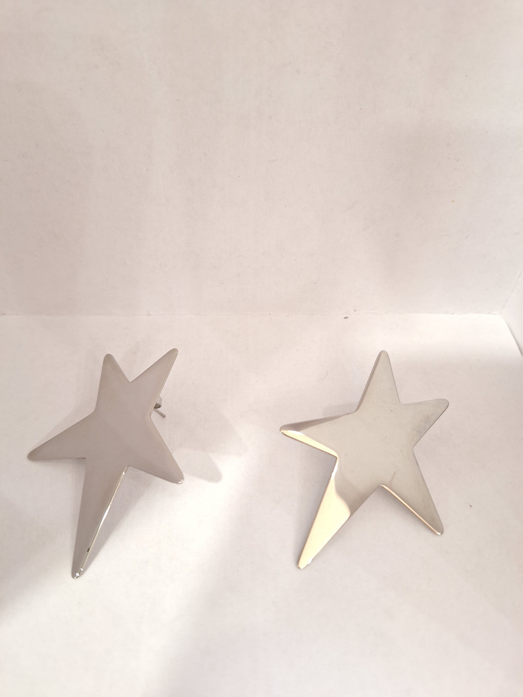 Silver star earrings