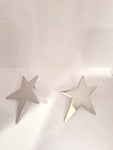 Silver star earrings