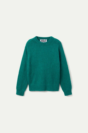 Green soft knit jersey