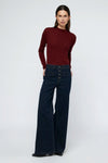 Blue high waist straight jean