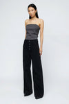 Black high waist straight jean