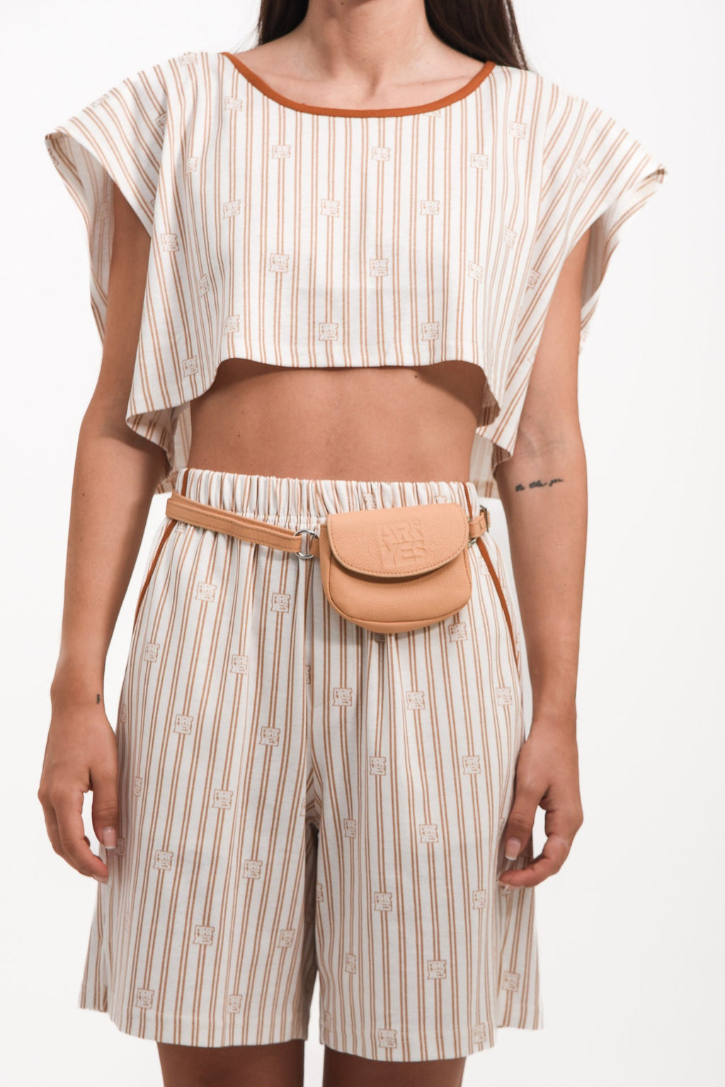 JOEY CROP TOP BROWN