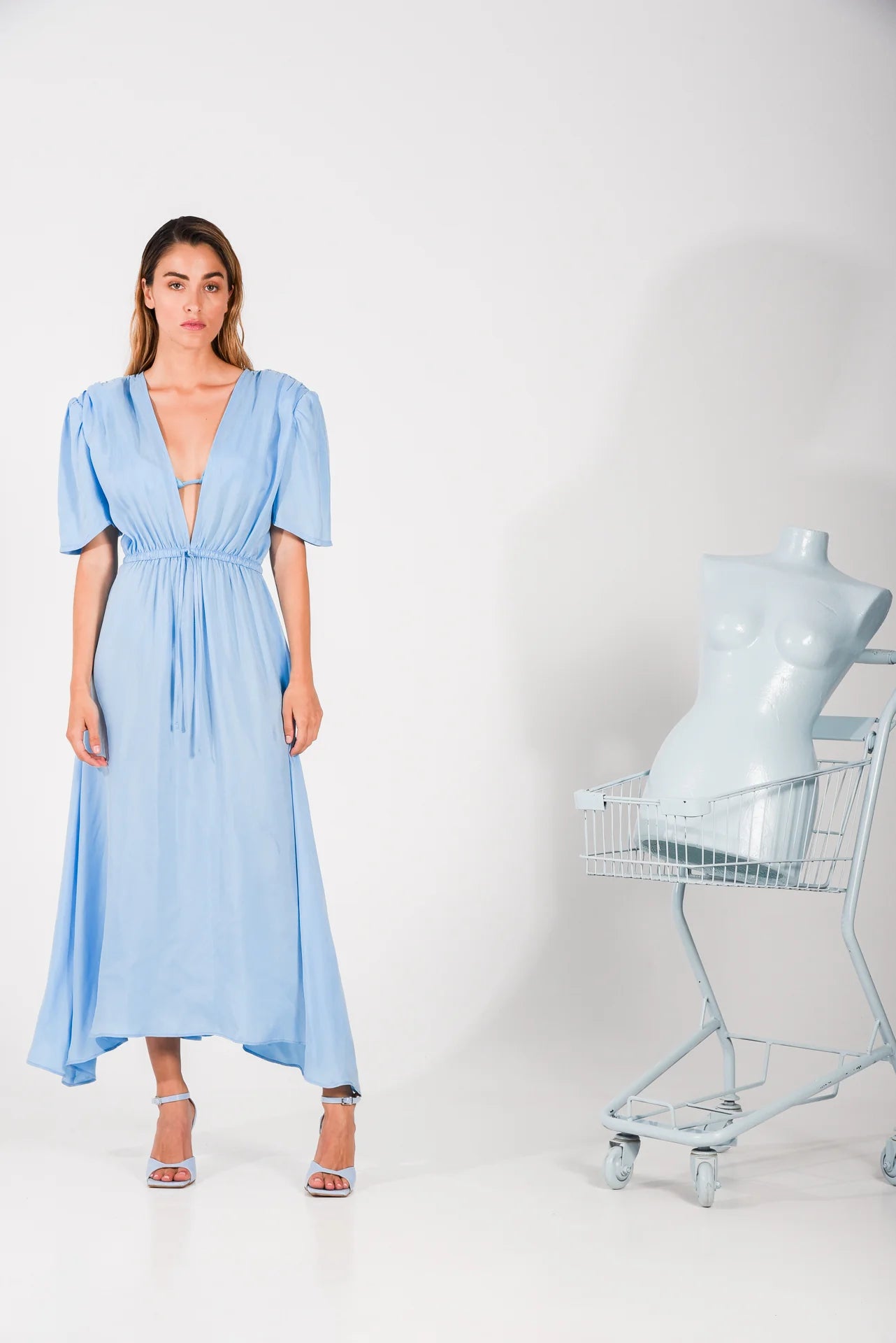 GARNER DRESS LIGHT BLUE