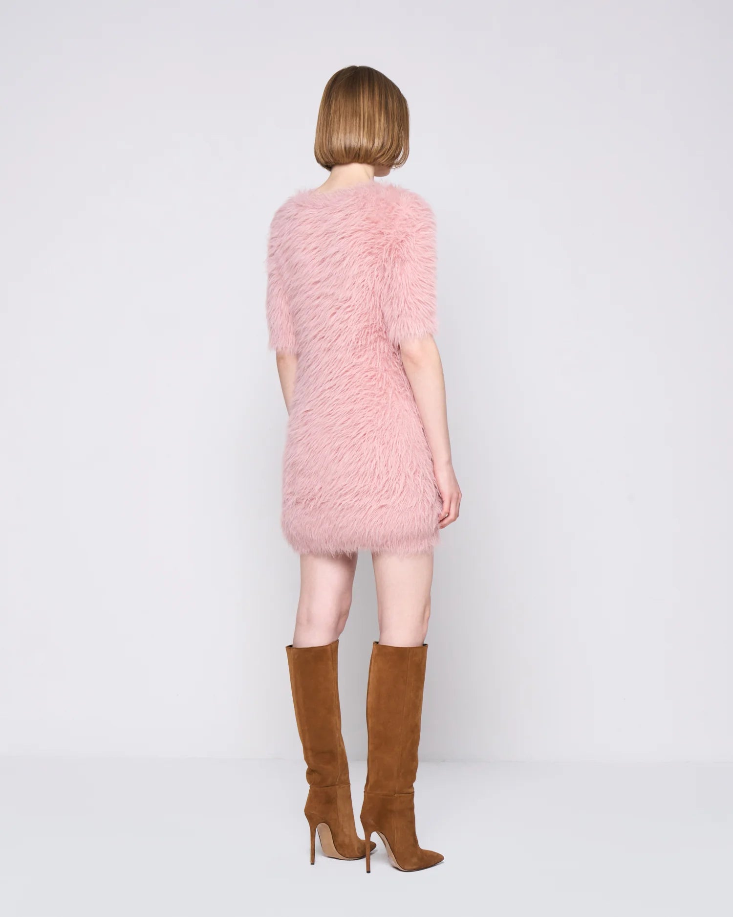 Faux fur dress