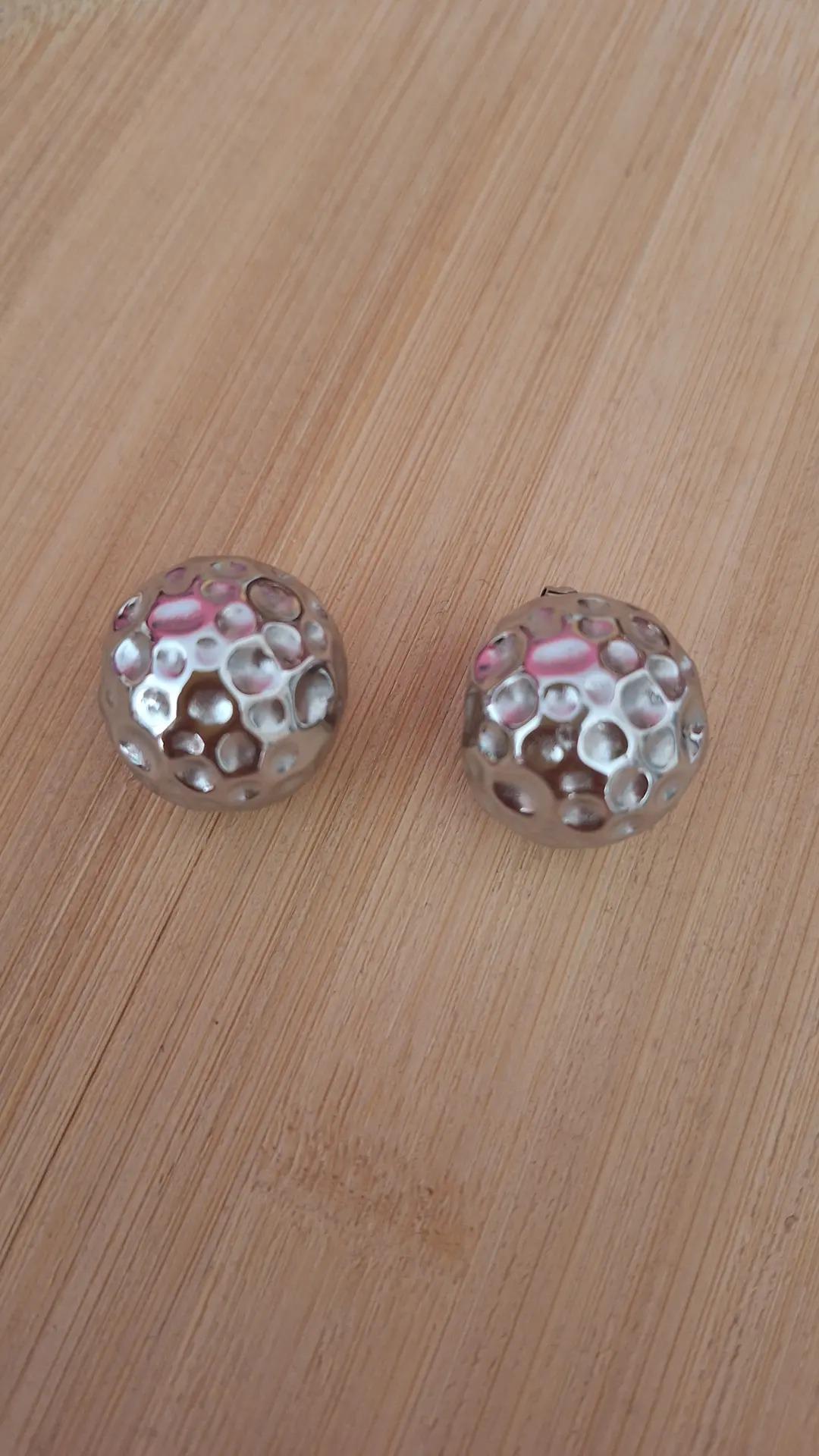 Silver bubbles earrings