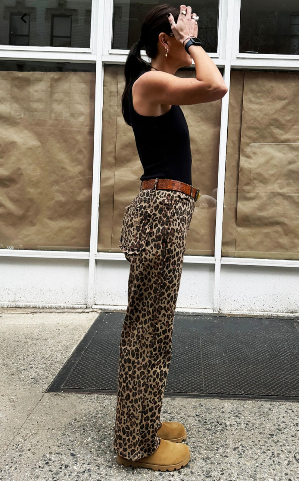 Leopard Lucia Scallop Detail Jeans