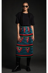 CREST PLEATED LONG SKIRT