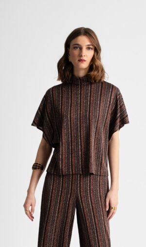MOUTAKI SHINY SHORT-SLEEVE TOP
