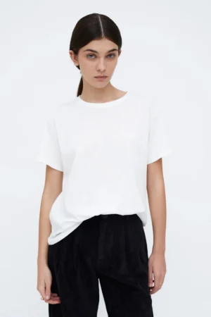 WILD PONY white t-shirt with silver appliqués