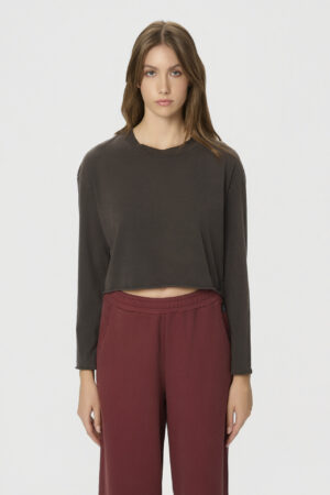 DIRTY LAUNDRY Boxy Longsleeve Top Vintage Black
