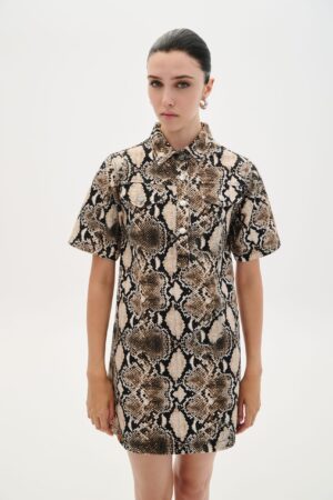 COMBOS Denim Dress Mini Python