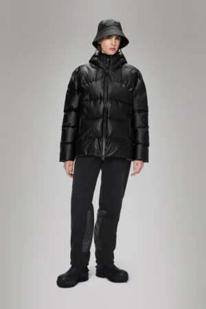 RAINS Alta Puffer Jacket Black Grain