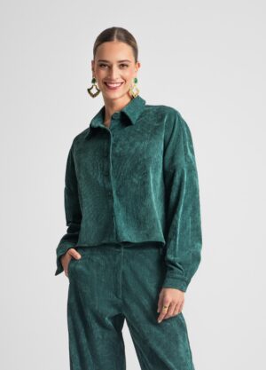 MOUTAKI CORDUROY SHIRT GREEN
