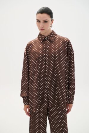 COMBOS Shirt Polka Dots Brown