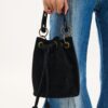 COMBOS Bag Suede Bucket Rings Black