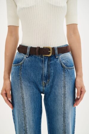 COMBOS Belt Suede “Combos” Brown
