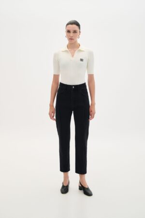 COMBOS Denim Trouser Seam Black