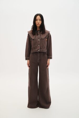 COMBOS Denim Trouser Flare Brown