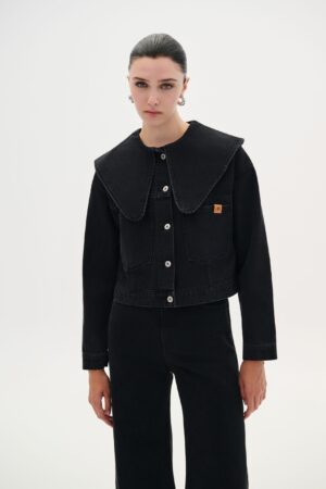 COMBOS Denim Jacket Crop Black