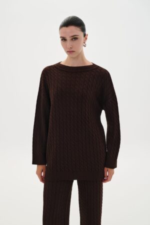 COMBOS Blouse Knitwear BROWN