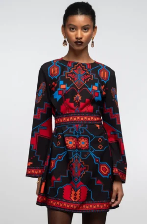 PEACE AND CHAOS CHRONICLE SHORT DRESS