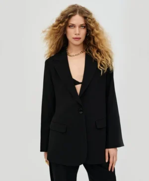 ACCESS Blazer with Cuff Slits BLACK