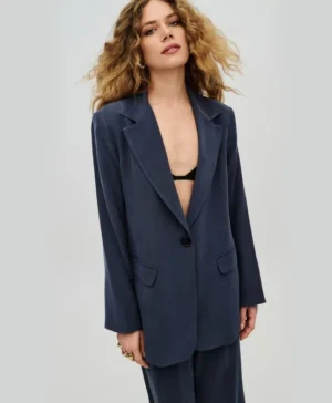 ACCESS Blazer with Cuff Slits BLUE