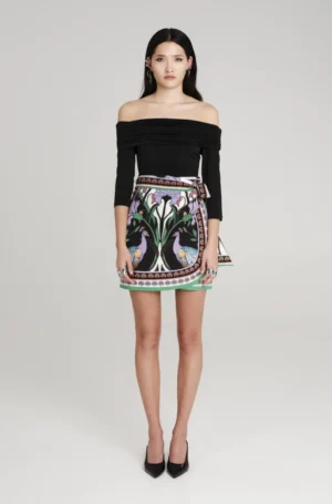 PEACE AND CHAOS NOSTALGIA WRAP MINI SKIRT