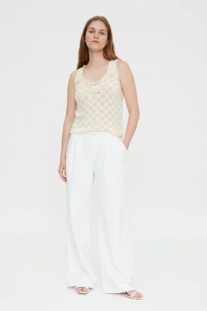 WILD PONY White wide leg trousers