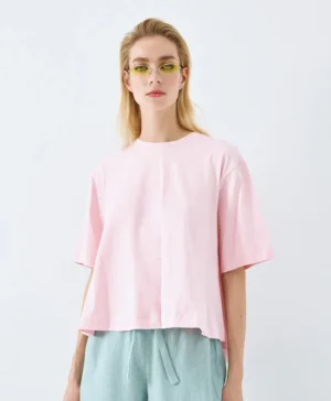 ACCESS Loose Fit A-Line T-Shirt PINK