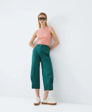 ACCESS Pants with Adjustable Buttoned Hem PINE