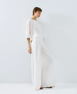 ACCESS Wide-Leg Pants with Pleats