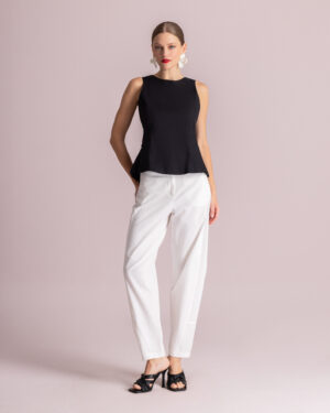 MOUTAKI Tailored Sleeveless Top BLACK