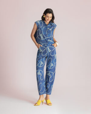 MOUTAKI High-Waisted Straight Relaxed Pants