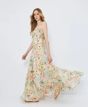 ACCESS Floral Maxi Dress with Ruffles