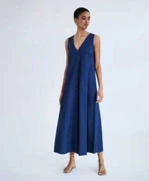 ACCESS MAXI V-DRESS BLUE