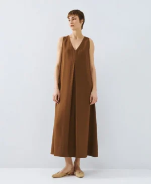 ACCESS MAXI V-DRESS CHOCO