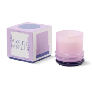 PADDYWAX Stacked Γυάλινο Κερί Σόγιας, Violet Vanilla 198gr