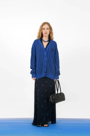 ARPYES SMOOTH CARDIGAN BLUE