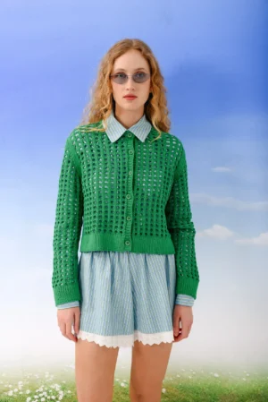 ARPYES SUMMER CARDIGAN GREEN