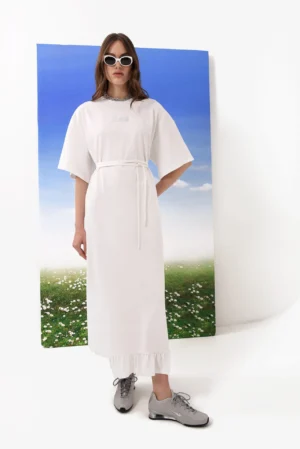 ARPYES EASY LIVING DRESS WHITE