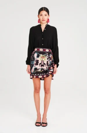 PEACE AND CHAOS FRAGILITY SHIRT - Viscose BLACK