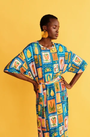 PEACE AND CHAOS PAPAYA LONG DRESS - Viscose