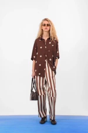 ARPYES DAISY SHIRT BROWN