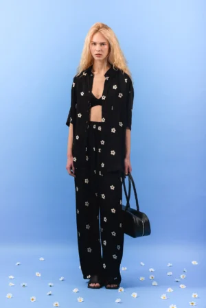 ARPYES DAISY PANTS BLACK
