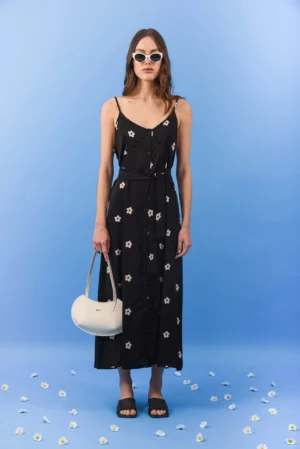 ARPYES DAISY DRESS BLACK