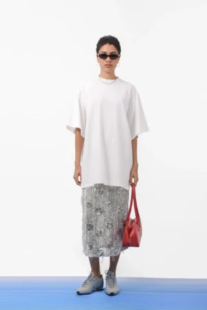 ARPYES EASY LIVING T/SHIRT-DRESS WHITE