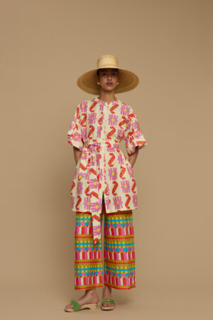 MELITTA PANTS KOUFONISI (NAXOS CUSHION MULTI BEIGE PRINT)