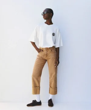 ACCESS T-shirt with an embossed print WHITE