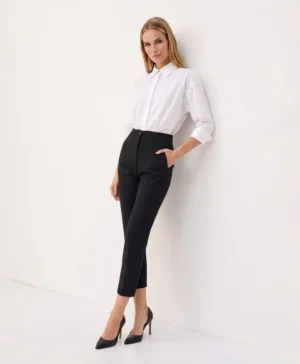 ACCESS High-waisted cigarette pants BLACK